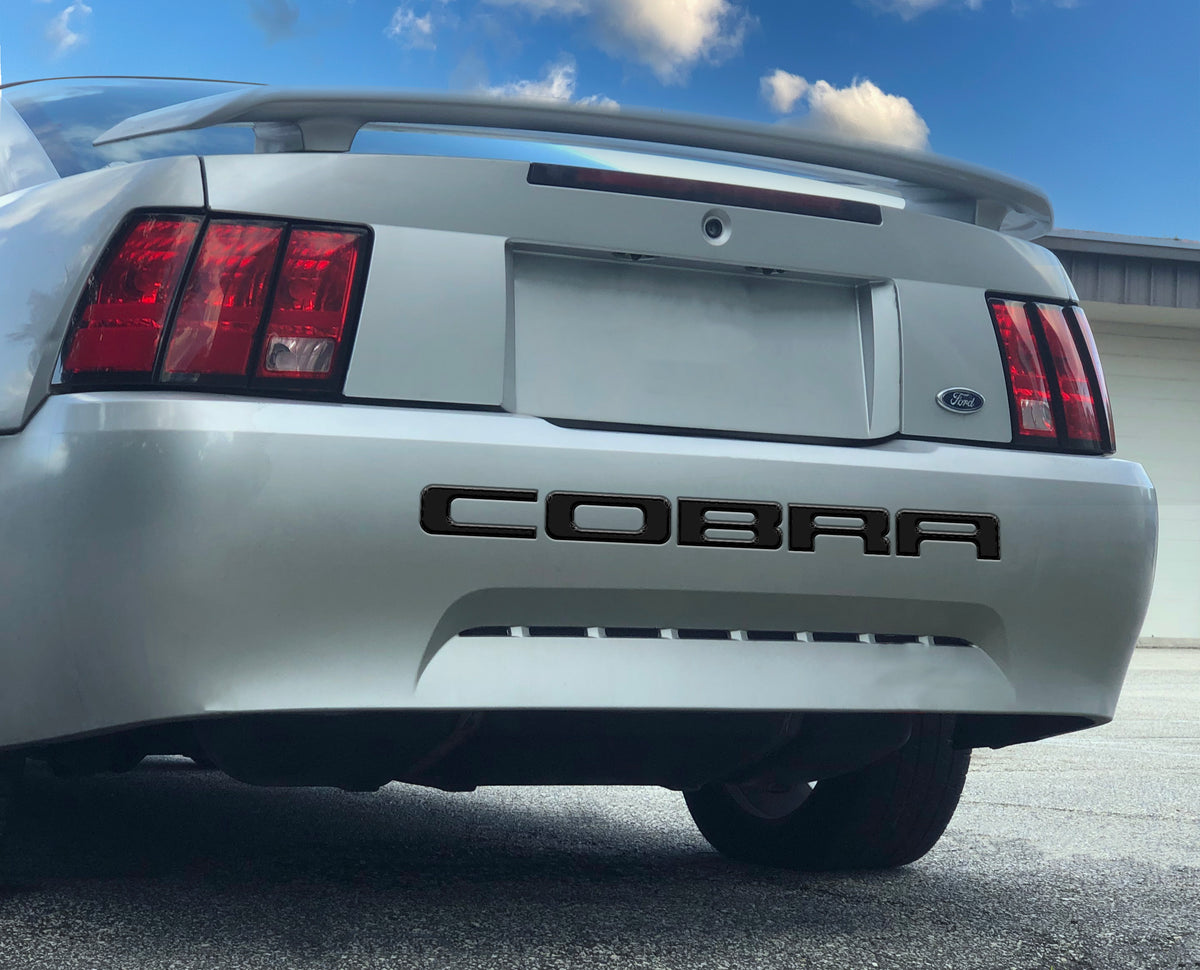 "COBRA" Bumper Letter Inserts Fits 2003-2004 Ford Cobra Matte Black