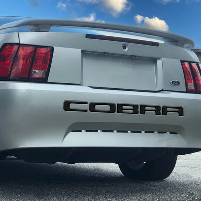 "COBRA" Bumper Letter Inserts Fits 2003-2004 Ford Cobra Matte Black