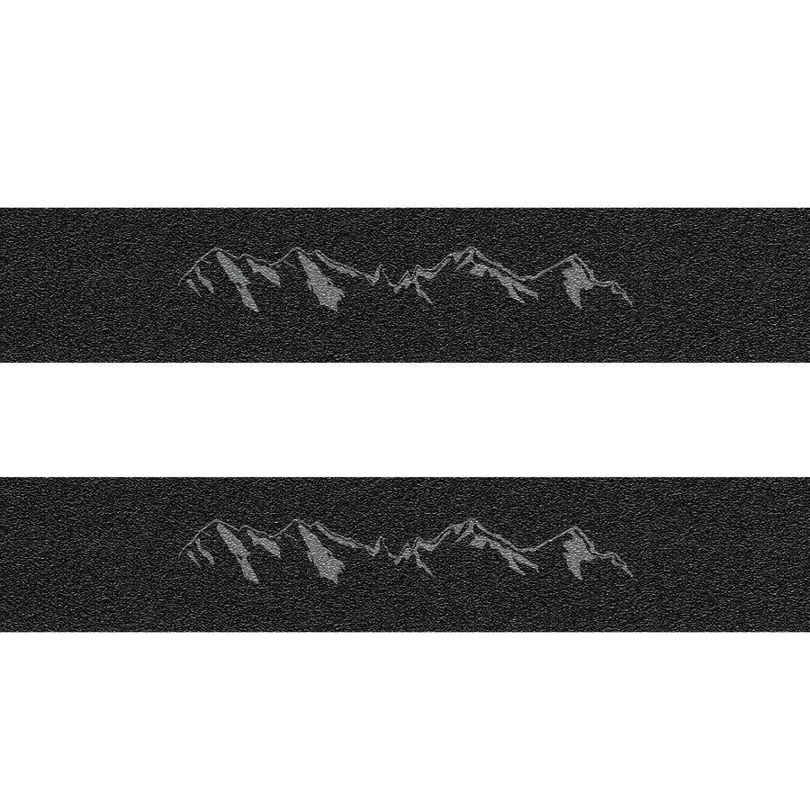 Front Door Sill Accent Trim Fits 2015-2022 GMC Canyon No Front Doors Black w/Mountain Logo(Grey)