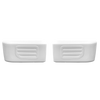 2015-2017 F-150 Front BumperShellz (Side Covers ONLY) - Chrome Delete Bumper Caps Chrome Delete Kit Gloss White No