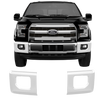 2015-2017 F-150 Front BumperShellz (Side Covers ONLY) - Chrome Delete Bumper Caps Chrome Delete Kit Gloss White Yes