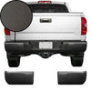 Textured Black TPO BumperShellz Rear Bumper Overlays for 2014-2021 Toyota Tundra, Without Sensor Holes – Perfect for a Sleek, Streamlined Rear Bumper Look.