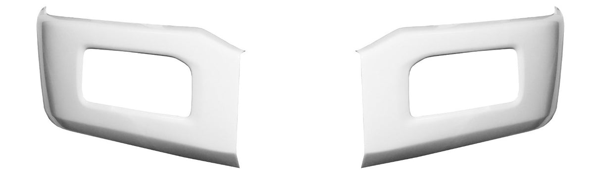 2018-2020 F150 Front Bumper Cover (Side Sections) Chrome Delete Kit Yes Gloss White