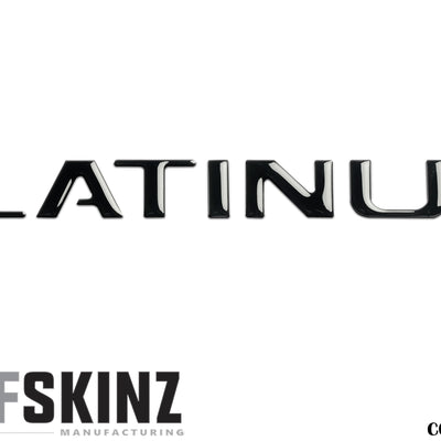 "PLATINUM" Tailgate Letter Inserts Fits 2015-2017 Ford F-150 Gloss Black