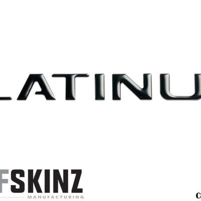 "PLATINUM" Tailgate Letter Inserts Fits 2015-2017 Ford F-150 Matte Black