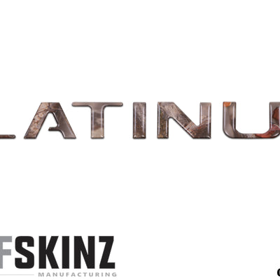 "PLATINUM" Tailgate Letter Inserts Fits 2015-2017 Ford F-150 Camouflage