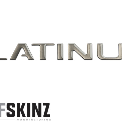 "PLATINUM" Tailgate Letter Inserts Fits 2015-2017 Ford F-150 *OE Color - Caribou