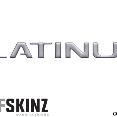 "PLATINUM" Tailgate Letter Inserts Fits 2015-2017 Ford F-150 *OE Color - Ingot Silver