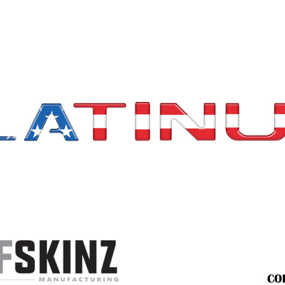 "PLATINUM" Tailgate Letter Inserts Fits 2015-2017 Ford F-150 American Flag