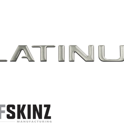 "PLATINUM" Tailgate Letter Inserts Fits 2015-2017 Ford F-150 *OE Color - Magnetic