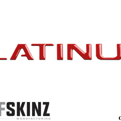 "PLATINUM" Tailgate Letter Inserts Fits 2015-2017 Ford F-150 Gloss Red