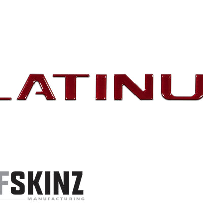 "PLATINUM" Tailgate Letter Inserts Fits 2015-2017 Ford F-150 *OE Color - Ruby Red