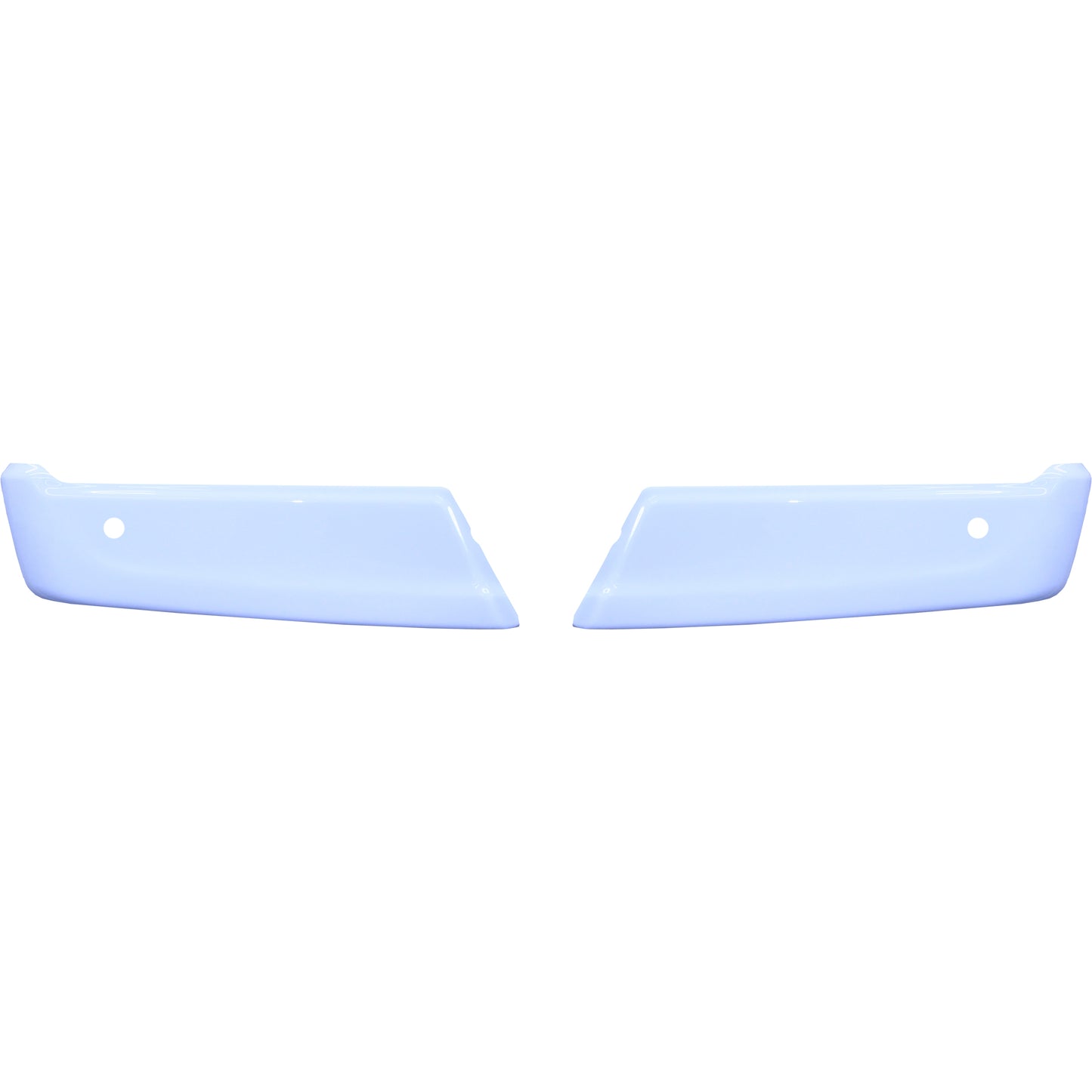 Gloss White Ford F150 2021-2023 Rear Bumper Covers with two parking sensor holes