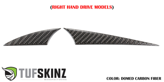 3 Gauge Cluster(RHD) Accent Trim Fits 2015-2018 Ford Focus RS Right Hand Drive Real Carbon Fiber(Domed)