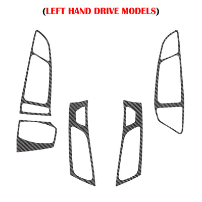 Interior Air Vents Accent Trim Fits 2015-2018 Ford Focus Left Hand Drive Real Carbon Fiber(Raw)