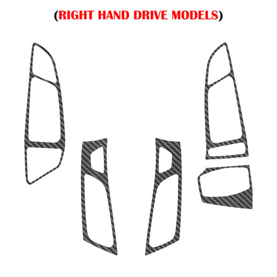 (RHD)Interior Air Vents Accent Trim Fits 2015-2018 Ford Focus Right Hand Drive Real Carbon Fiber(Raw)