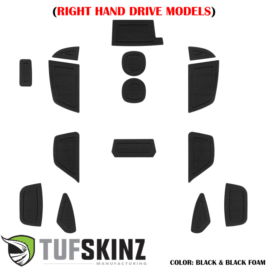 (RHD)Interior Foam Inserts Fits 2016-2018 Ford Focus Right Hand Drive Black/Black