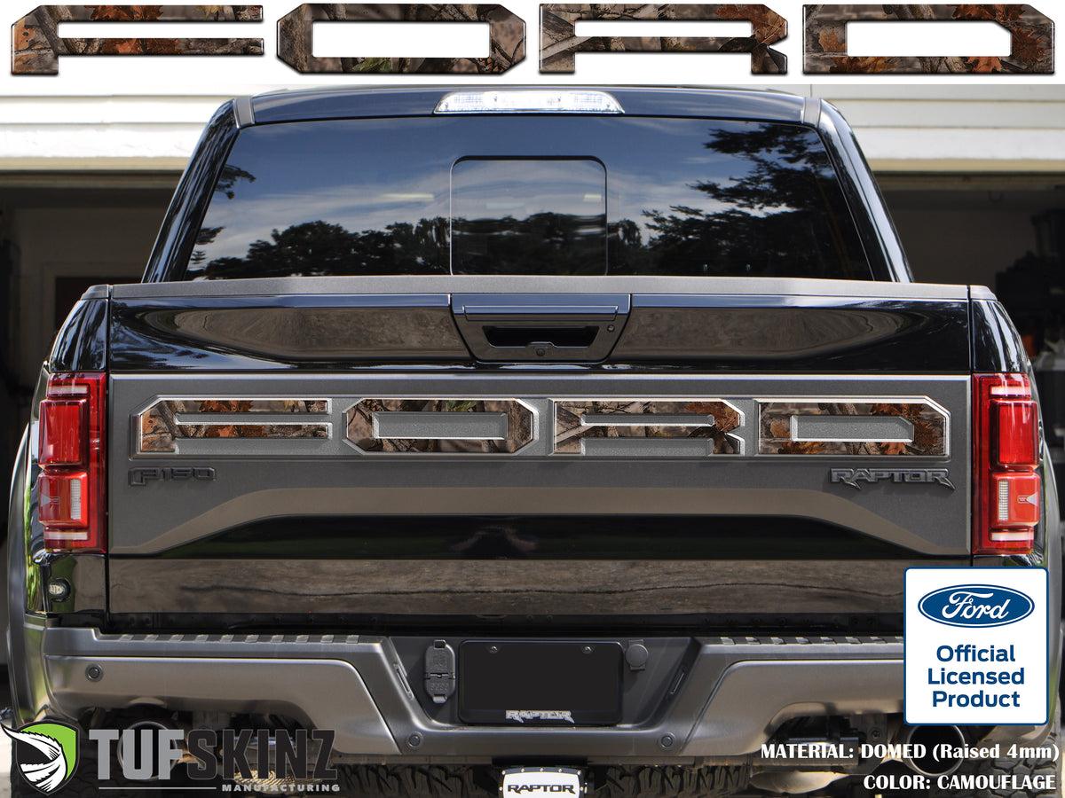"FORD" Raptor Tailgate Lettering Overlays Fits 2015-2018 Ford F-150 2015-2018 Camouflage