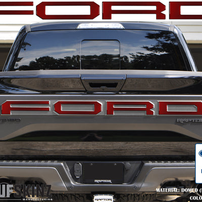 "FORD" Raptor Tailgate Lettering Overlays Fits 2015-2018 Ford F-150 2015-2018 *OE - Ruby Red
