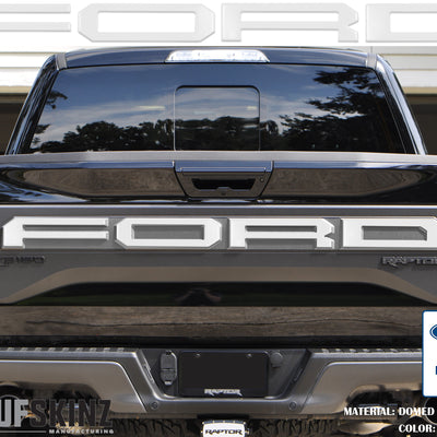 "FORD" Raptor Tailgate Lettering Overlays Fits 2015-2018 Ford F-150 2015-2018 Matte White