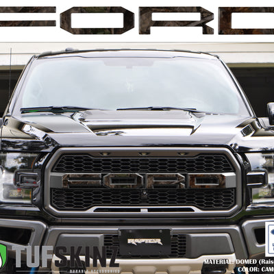 "FORD" Raptor Grill Lettering Overlays Fits 2015-2020 Ford F-150 Camouflage