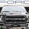"FORD" Raptor Grill Lettering Overlays Fits 2015-2020 Ford F-150 Brushed Silver
