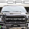 "FORD" Raptor Grill Lettering Overlays Fits 2015-2020 Ford F-150 *OE - Ingot Silver