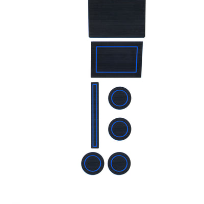 40/Console/40 Seats w/center dash speaker Cup Holder inserts Fits 2017-2020 Ford F-150 Bucket Seats with Console Shifter With Center Dash Speaker Black/Blue