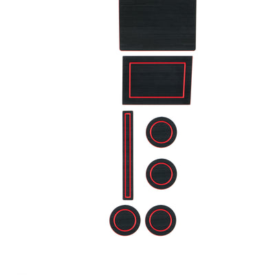 40/Console/40 Seats w/center dash speaker Cup Holder inserts Fits 2017-2020 Ford F-150 Bucket Seats with Console Shifter With Center Dash Speaker Black/Red