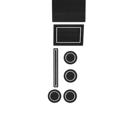 40/Console/40 Seats w/center dash speaker Cup Holder inserts Fits 2017-2020 Ford F-150 Bucket Seats with Console Shifter With Center Dash Speaker Black/White