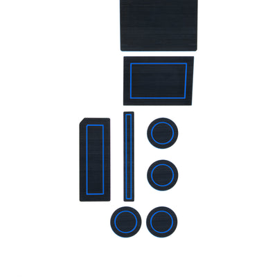 40/Console/40 Seats with Steering Column Shifter w/Center Dash Speaker Cup Holder inserts Fits 2017-2020 Ford F-150 Bucket Seats with Steering Column Shifter With Center Dash Speaker Black/Blue