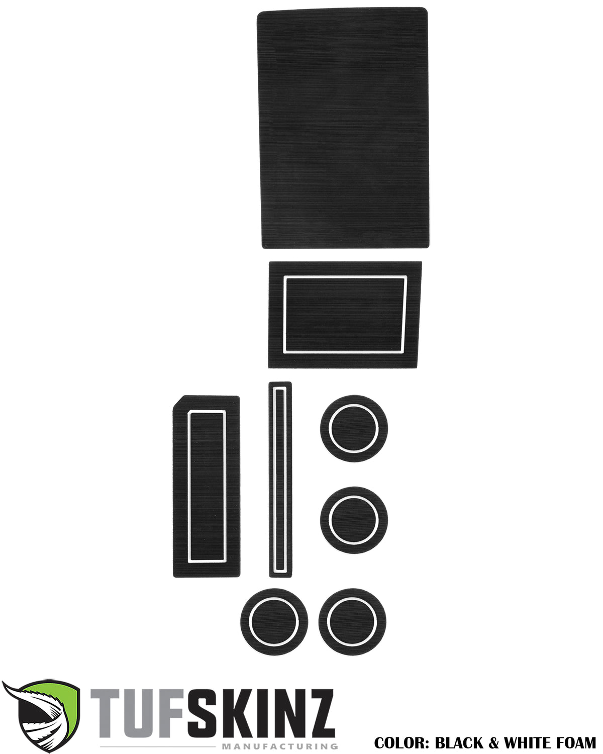 40/Console/40 Seats with Steering Column Shifter w/o Center Dash Speaker Cup Holder inserts Fits 2017-2020 Ford F-150 Bucket Seats with Steering Column Shifter Without Center Dash Speaker Black/White