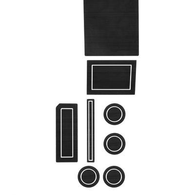 40/Console/40 Seats with Steering Column Shifter w/o Center Dash Speaker Cup Holder inserts Fits 2017-2020 Ford F-150 Bucket Seats with Steering Column Shifter Without Center Dash Speaker Black/White