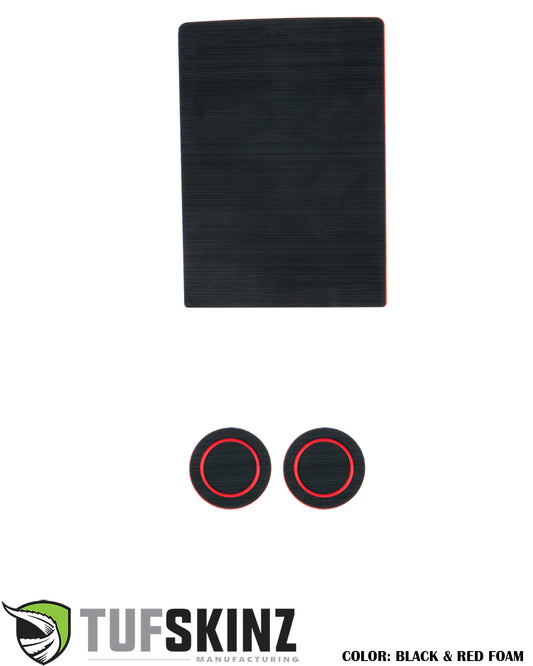 40/20/40 Split Seats w/o Center Dash Speaker Cup Holder inserts Fits 2017-2020 Ford F-150 Bench Seats Without Center Dash Speaker Black/Red