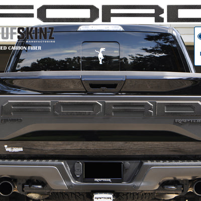 "FORD" Raptor Tailgate Overlays Fits 2019-2020 Ford F-150 2019-2020 Real Carbon Fiber(Domed)