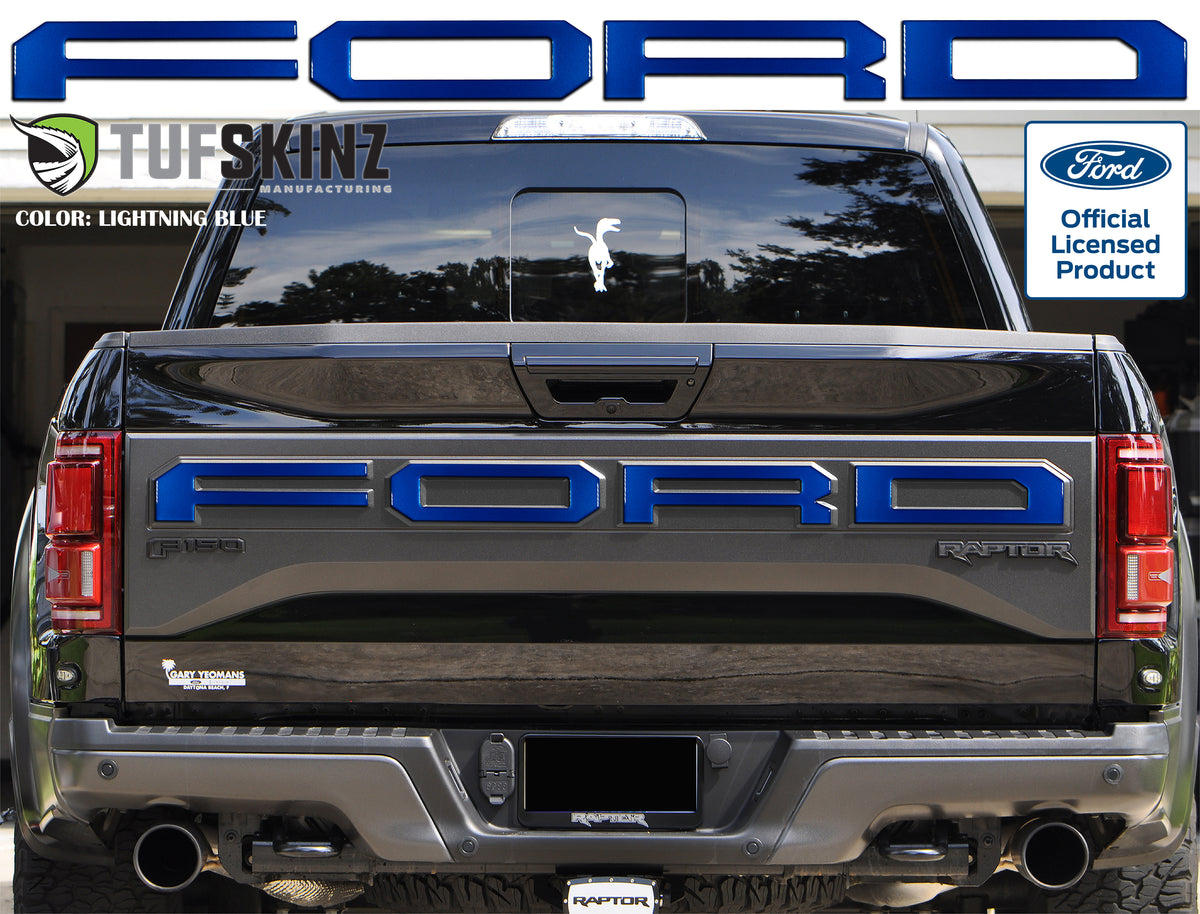 "FORD" Raptor Tailgate Overlays Fits 2019-2020 Ford F-150 2019-2020 *OE - Lightning Blue