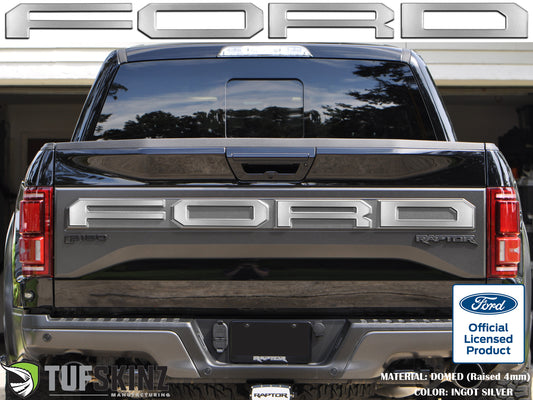 "FORD" Raptor Tailgate Overlays Fits 2019-2020 Ford F-150 2019-2020 *OE - Ingot Silver