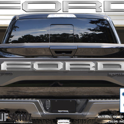 "FORD" Raptor Tailgate Overlays Fits 2019-2020 Ford F-150 2019-2020 *OE - Ingot Silver