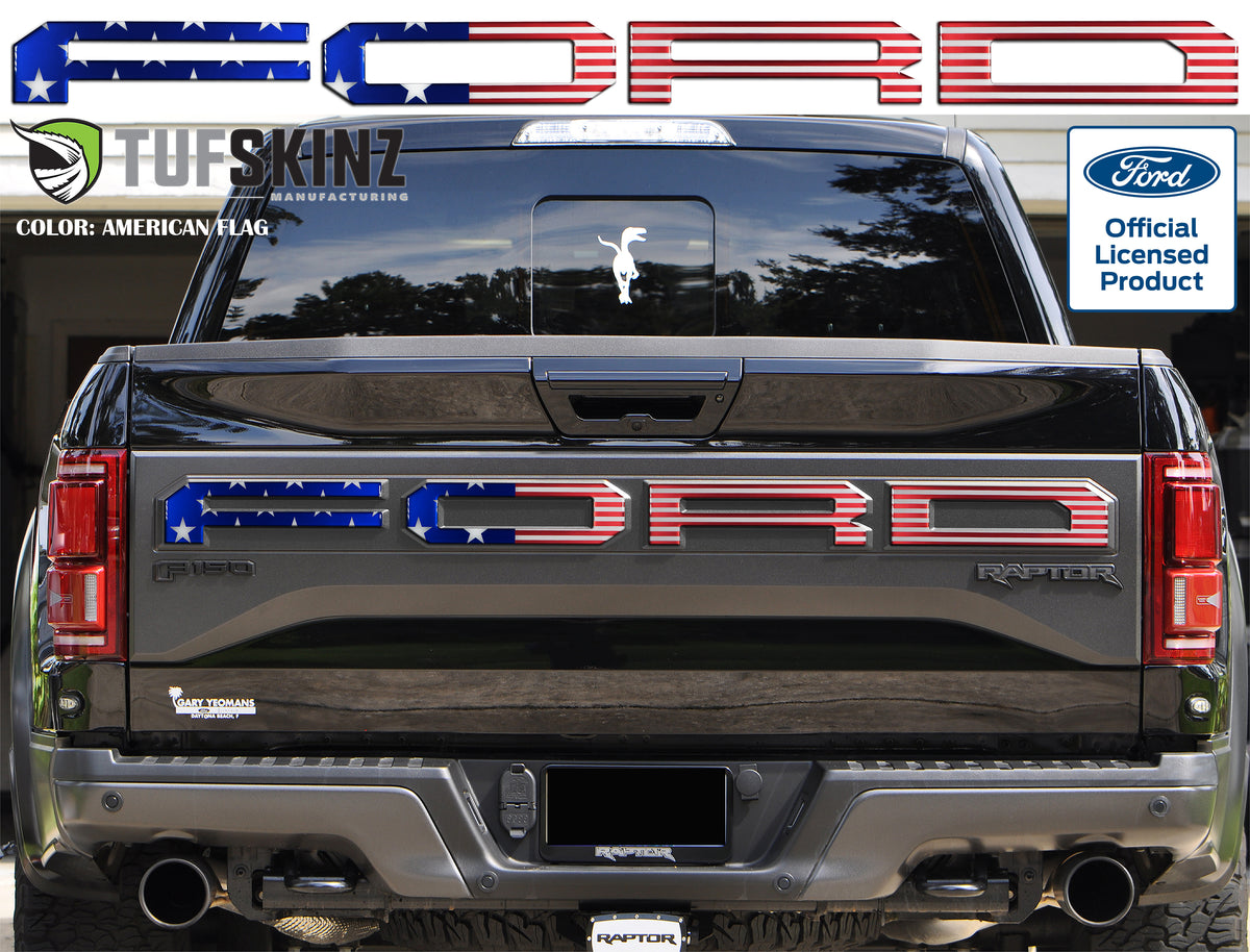 "FORD" Raptor Tailgate Overlays Fits 2019-2020 Ford F-150 2019-2020 American Flag