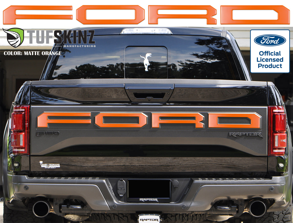 "FORD" Raptor Tailgate Overlays Fits 2019-2020 Ford F-150 2019-2020 Matte Orange