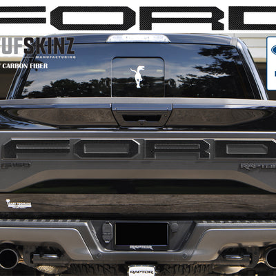 "FORD" Raptor Tailgate Overlays Fits 2019-2020 Ford F-150 2019-2020 Real Carbon Fiber(Raw)