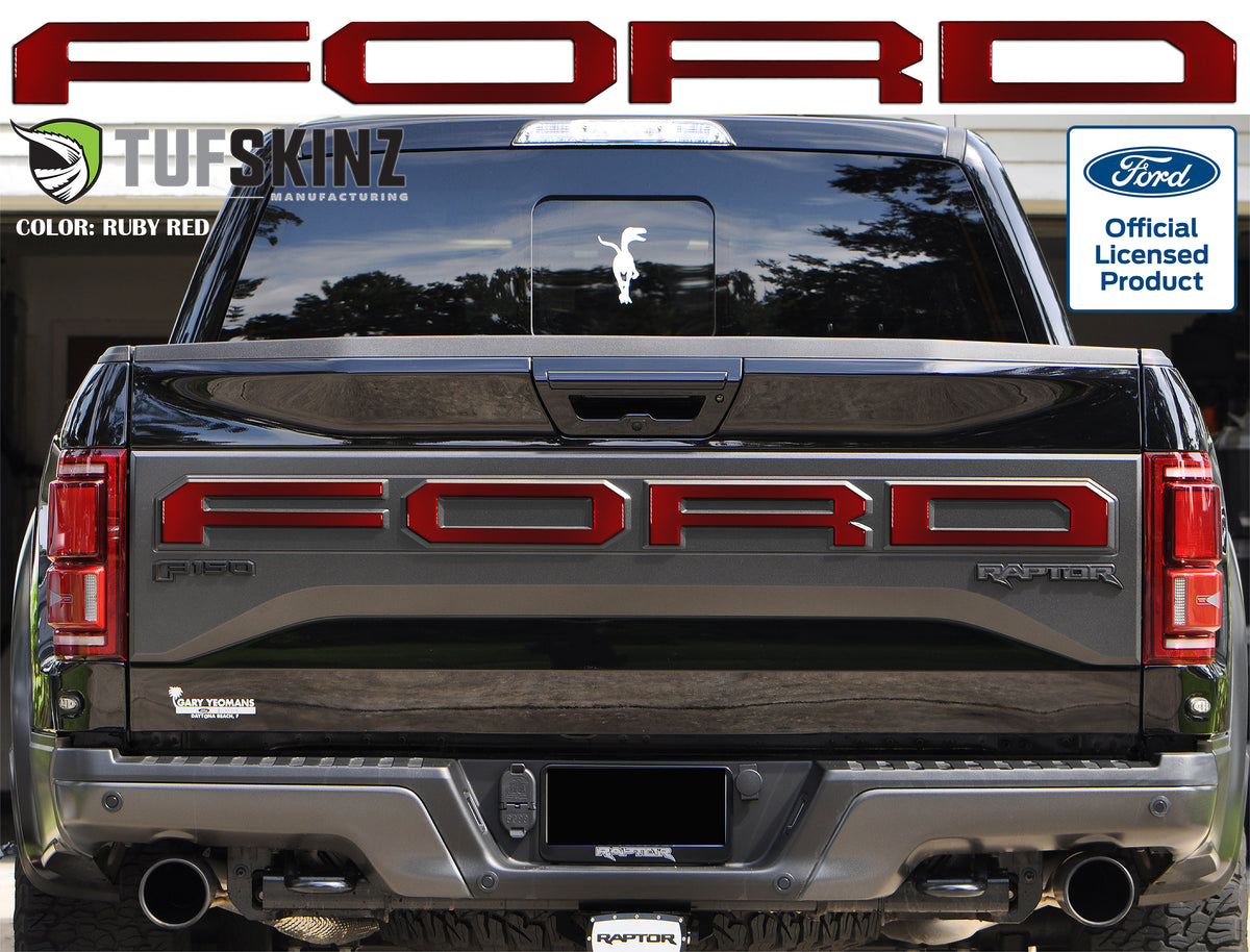 "FORD" Raptor Tailgate Overlays Fits 2019-2020 Ford F-150 2019-2020 *OE - Ruby Red