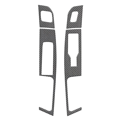 Driver and Passenger Front Door (with memory seats) Accent Trim Fits 2021-2022 Ford F-150 Front Doors Only(With Memory Seats) Real Carbon Fiber(Domed)