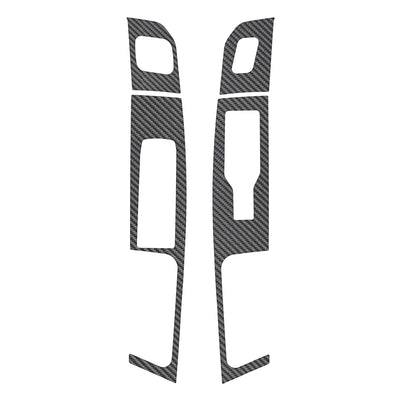 Driver and Passenger Front Door (with memory seats) Accent Trim Fits 2021-2022 Ford F-150 Front Doors Only(With Memory Seats) Real Carbon Fiber (Raw)