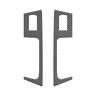 SuperCab Rear Door Accent Trim Fits 2021-2021 Ford F150 Rear Doors Only(SuperCab) Real Carbon Fiber(Domed)