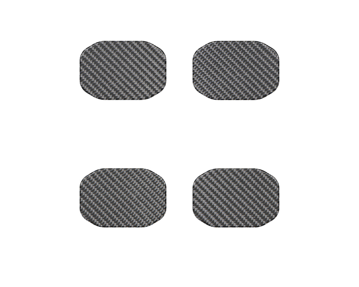 Door Handle Protector Inserts Fits 2019-2022 Jeep Gladiator Real Carbon Fiber(Domed)