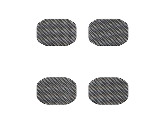Door Handle Protector Inserts Fits 2019-2022 Jeep Gladiator Real Carbon Fiber(Domed)