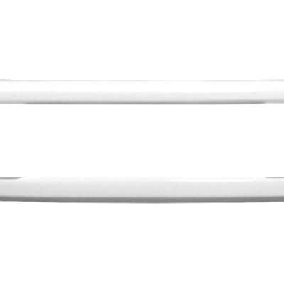 Gloss White 2015-2017 Ford F-150 Front Bumper Covers with fog lamp cutouts, Chrome Delete Kit