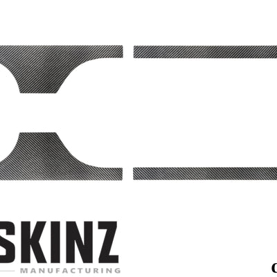 4-Door Rocker Panel Accent Trim Fits 2007-2018 Jeep Wrangler JK 2 Door Real Carbon Fiber(Raw)