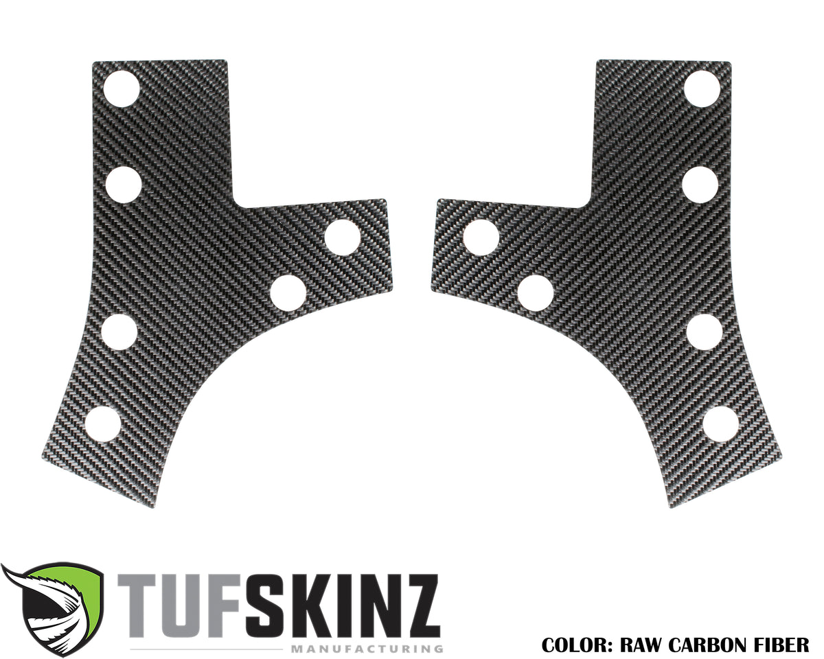 A-Pillars Accent Trim Fits 2007-2018 Jeep Wrangler JK Real Carbon Fiber(Raw)